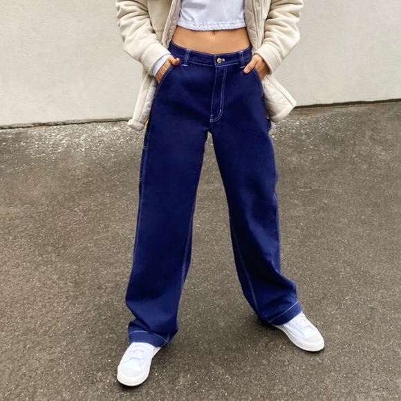 Aritzia Tna Greenwich carpenter utility Pant blue - Picture 2 of 11